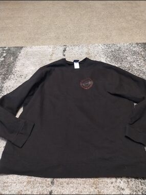 Men's Harley Davidson Crew Neck Sweatshirt Black Sz 3XL
